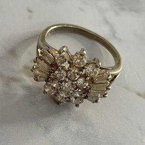 Silver cubic zirconia ring 925